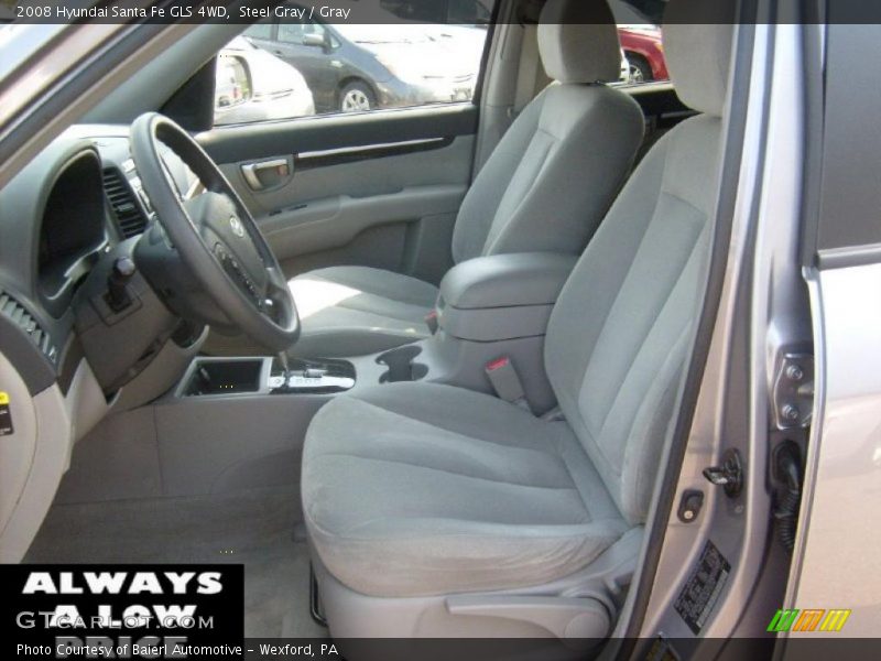 Steel Gray / Gray 2008 Hyundai Santa Fe GLS 4WD