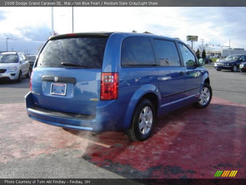 Marathon Blue Pearl / Medium Slate Gray/Light Shale 2008 Dodge Grand Caravan SE