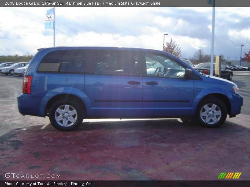 Marathon Blue Pearl / Medium Slate Gray/Light Shale 2008 Dodge Grand Caravan SE