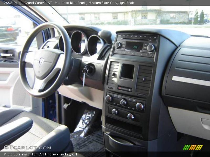 Marathon Blue Pearl / Medium Slate Gray/Light Shale 2008 Dodge Grand Caravan SE