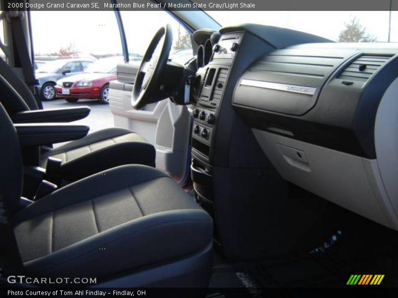 Marathon Blue Pearl / Medium Slate Gray/Light Shale 2008 Dodge Grand Caravan SE