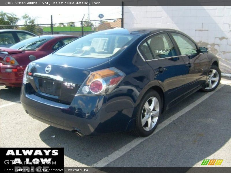 Majestic Blue Metallic / Frost 2007 Nissan Altima 3.5 SE
