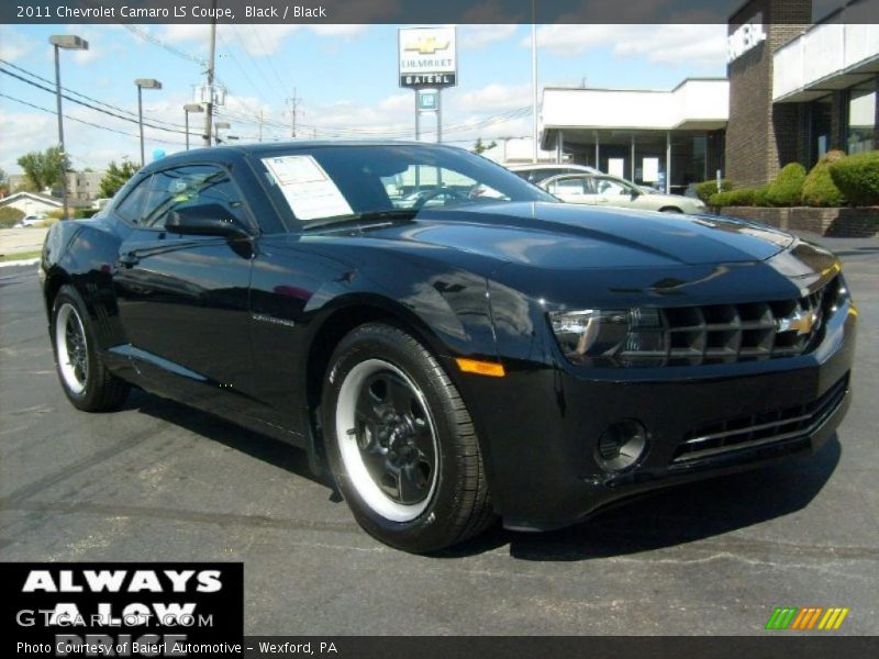 Black / Black 2011 Chevrolet Camaro LS Coupe