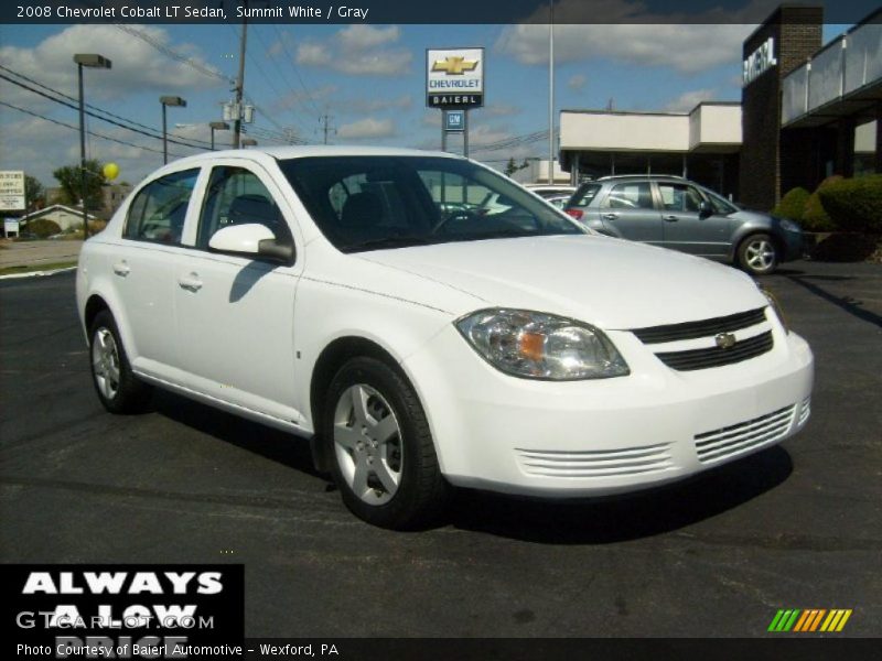Summit White / Gray 2008 Chevrolet Cobalt LT Sedan