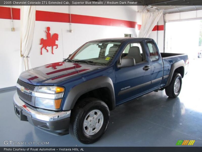 Superior Blue Metallic / Medium Dark Pewter 2005 Chevrolet Colorado Z71 Extended Cab