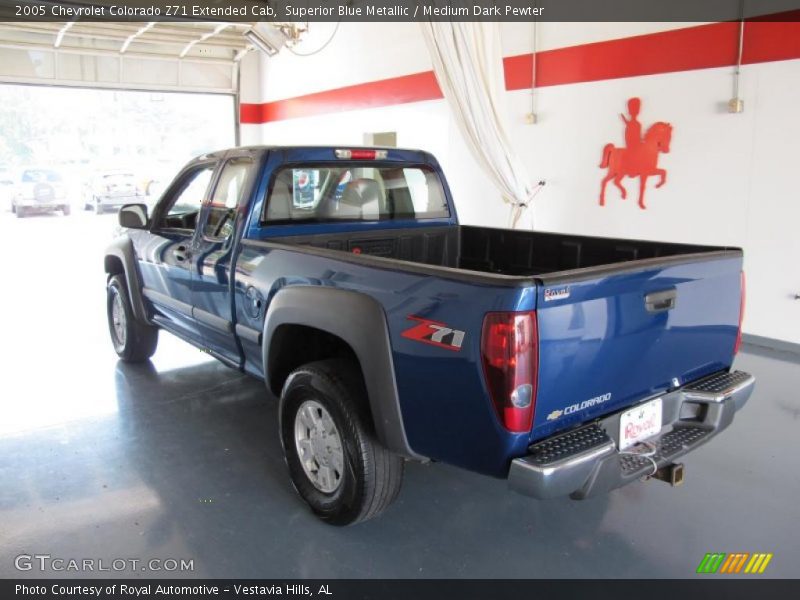 Superior Blue Metallic / Medium Dark Pewter 2005 Chevrolet Colorado Z71 Extended Cab