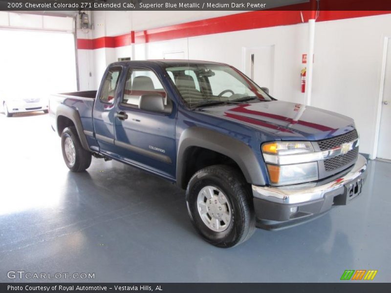 Superior Blue Metallic / Medium Dark Pewter 2005 Chevrolet Colorado Z71 Extended Cab