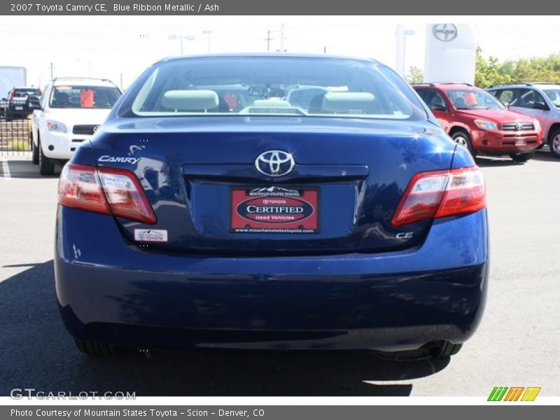 Blue Ribbon Metallic / Ash 2007 Toyota Camry CE