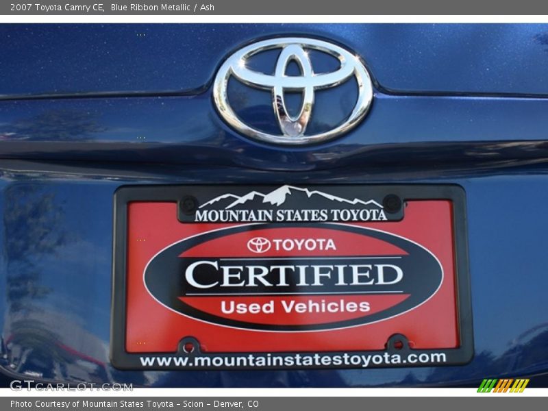 Blue Ribbon Metallic / Ash 2007 Toyota Camry CE