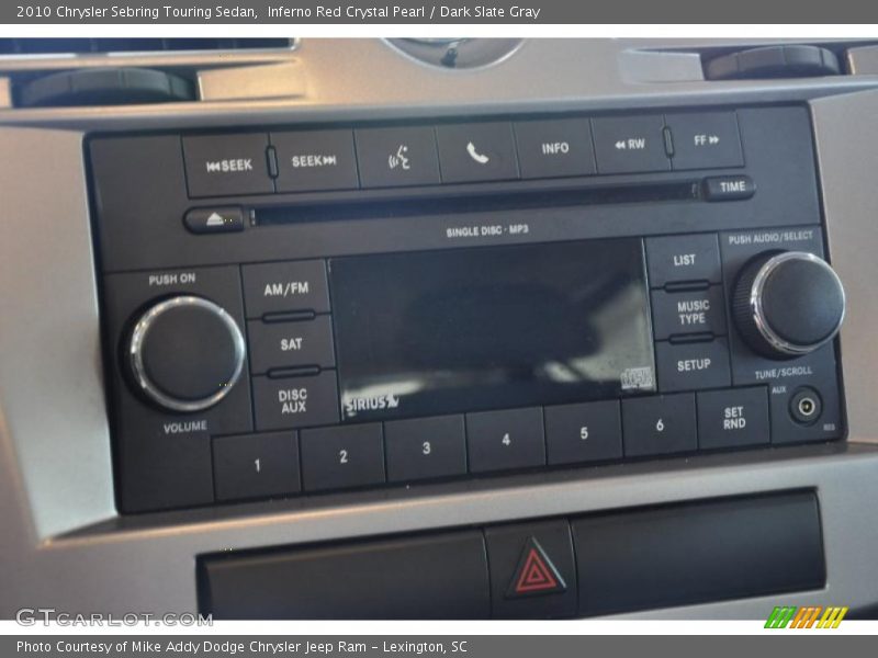 Inferno Red Crystal Pearl / Dark Slate Gray 2010 Chrysler Sebring Touring Sedan