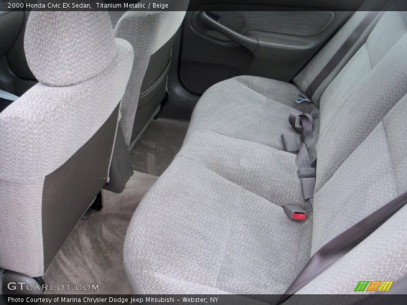 Titanium Metallic / Beige 2000 Honda Civic EX Sedan