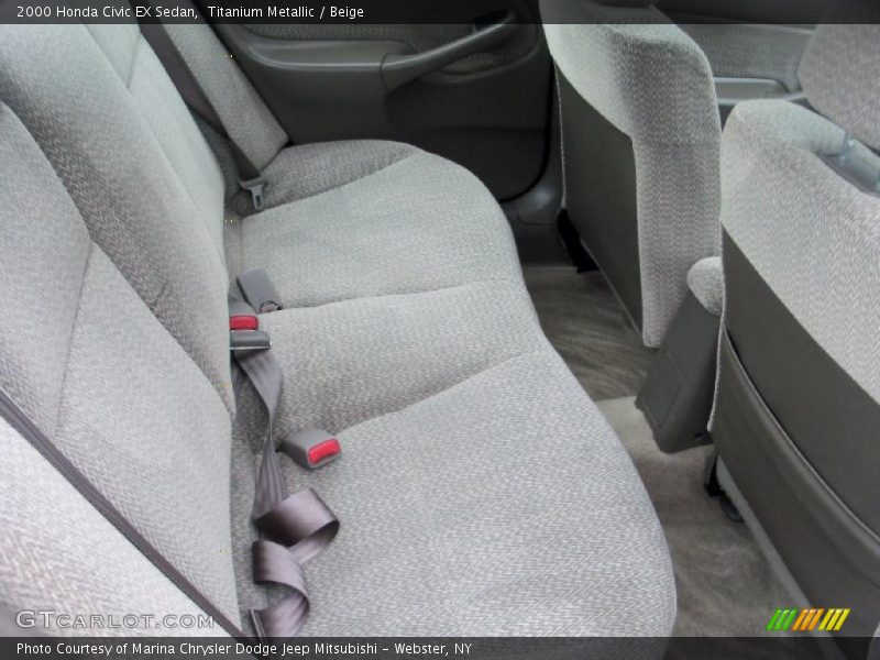 Titanium Metallic / Beige 2000 Honda Civic EX Sedan