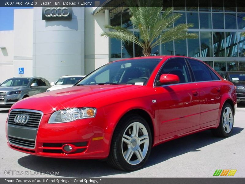Brilliant Red / Ebony 2007 Audi A4 2.0T Sedan