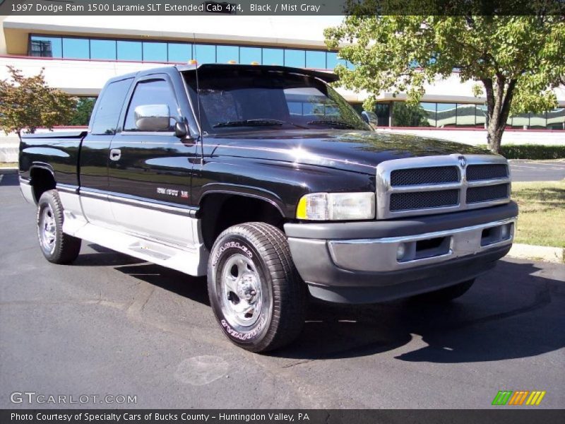 Black / Mist Gray 1997 Dodge Ram 1500 Laramie SLT Extended Cab 4x4