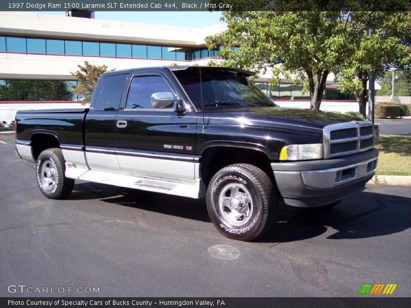 Black / Mist Gray 1997 Dodge Ram 1500 Laramie SLT Extended Cab 4x4
