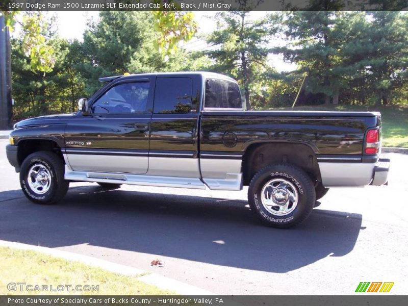 Black / Mist Gray 1997 Dodge Ram 1500 Laramie SLT Extended Cab 4x4