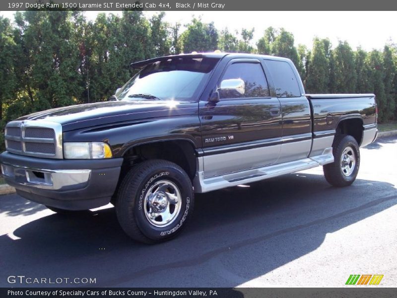 Black / Mist Gray 1997 Dodge Ram 1500 Laramie SLT Extended Cab 4x4
