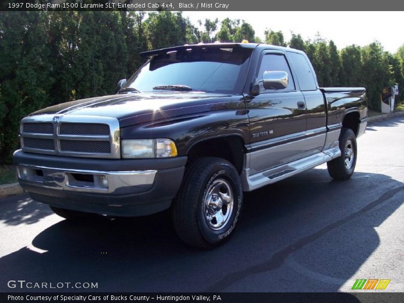 Black / Mist Gray 1997 Dodge Ram 1500 Laramie SLT Extended Cab 4x4