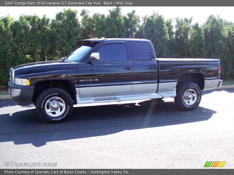 Black / Mist Gray 1997 Dodge Ram 1500 Laramie SLT Extended Cab 4x4