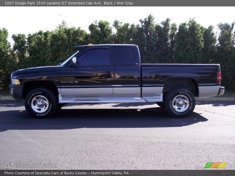 Black / Mist Gray 1997 Dodge Ram 1500 Laramie SLT Extended Cab 4x4