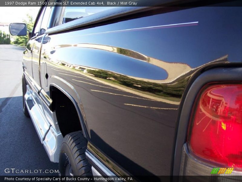 Black / Mist Gray 1997 Dodge Ram 1500 Laramie SLT Extended Cab 4x4