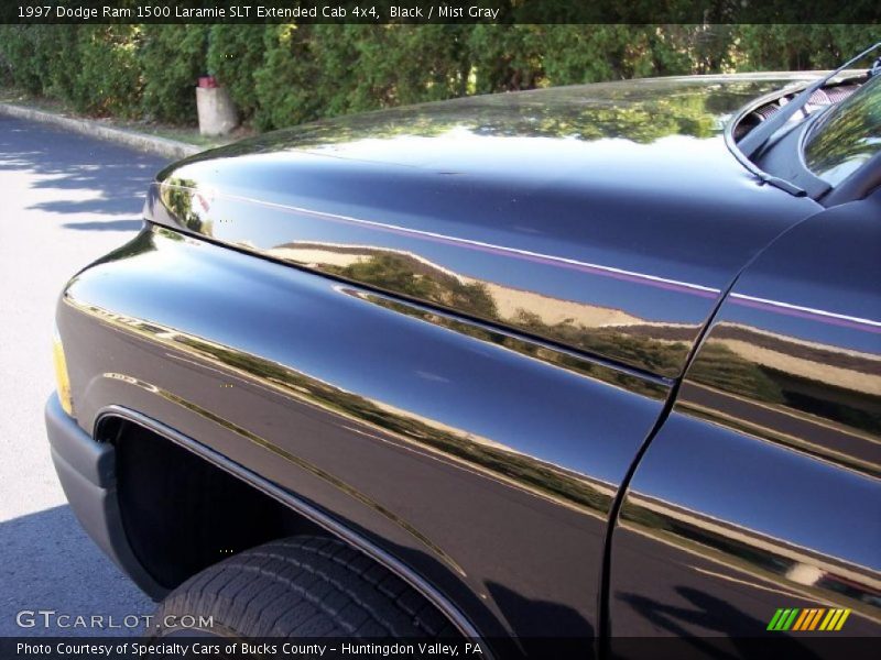 Black / Mist Gray 1997 Dodge Ram 1500 Laramie SLT Extended Cab 4x4