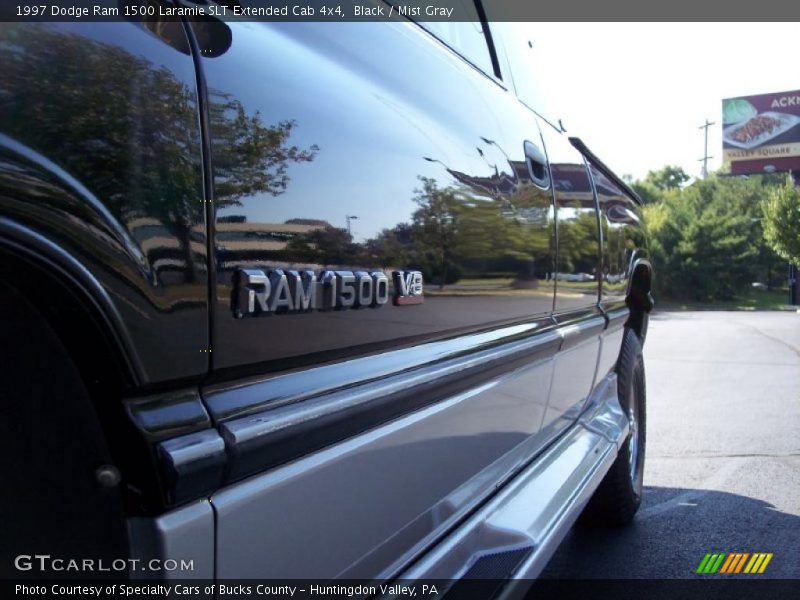 Black / Mist Gray 1997 Dodge Ram 1500 Laramie SLT Extended Cab 4x4