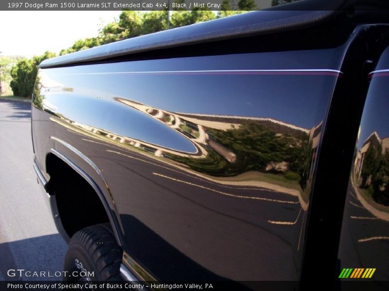 Black / Mist Gray 1997 Dodge Ram 1500 Laramie SLT Extended Cab 4x4