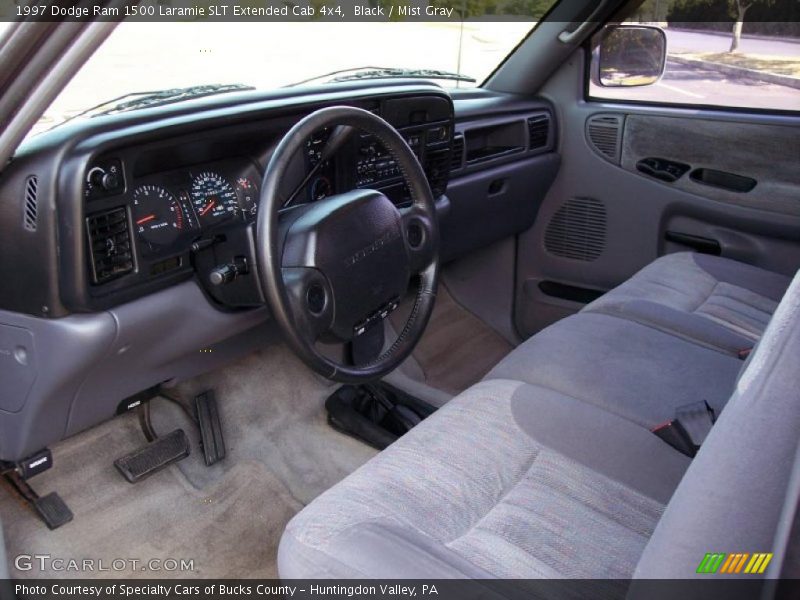Black / Mist Gray 1997 Dodge Ram 1500 Laramie SLT Extended Cab 4x4