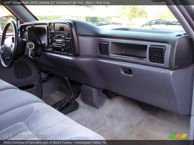 Black / Mist Gray 1997 Dodge Ram 1500 Laramie SLT Extended Cab 4x4