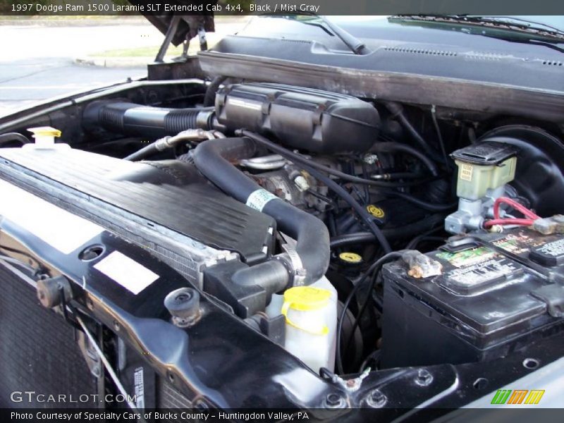 Black / Mist Gray 1997 Dodge Ram 1500 Laramie SLT Extended Cab 4x4