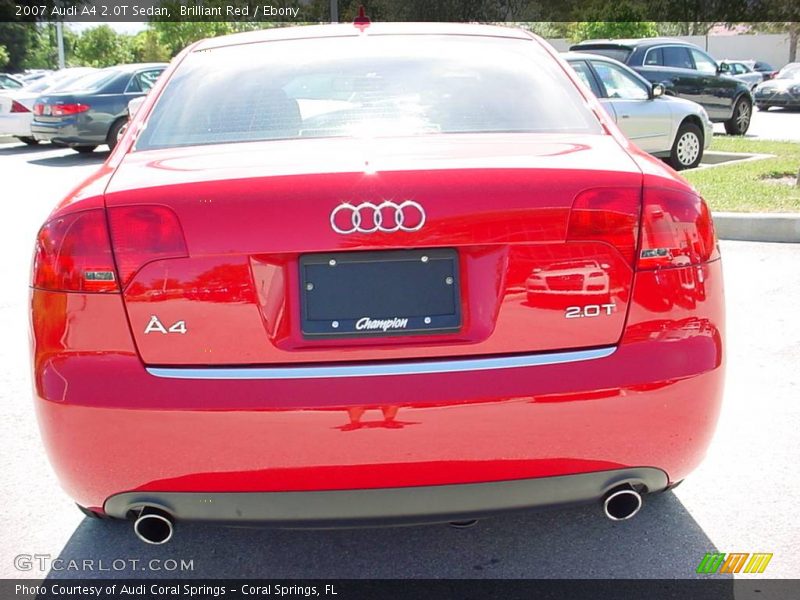 Brilliant Red / Ebony 2007 Audi A4 2.0T Sedan