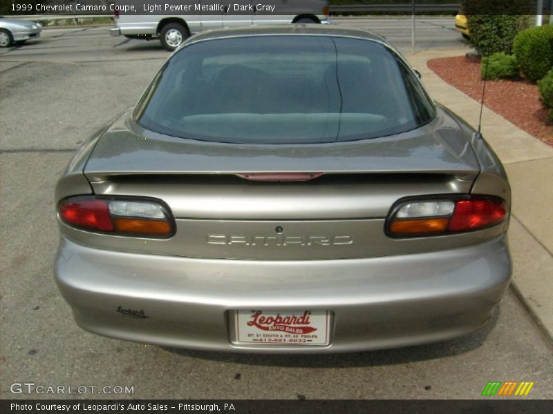 Light Pewter Metallic / Dark Gray 1999 Chevrolet Camaro Coupe