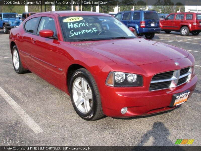 Inferno Red Crystal Pearl / Dark Slate Gray 2008 Dodge Charger R/T