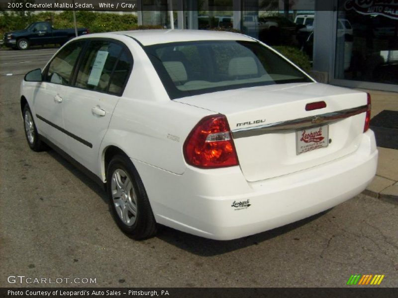 White / Gray 2005 Chevrolet Malibu Sedan