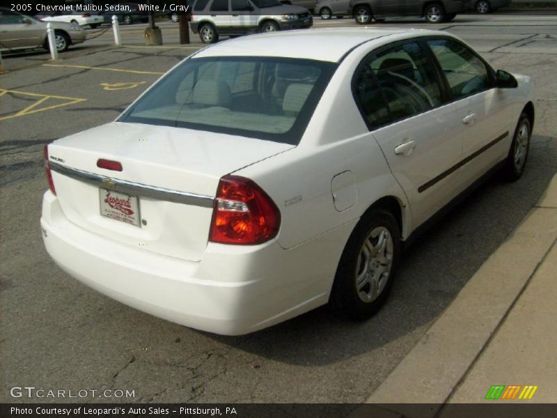 White / Gray 2005 Chevrolet Malibu Sedan