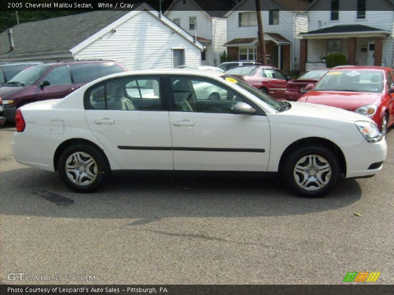 White / Gray 2005 Chevrolet Malibu Sedan