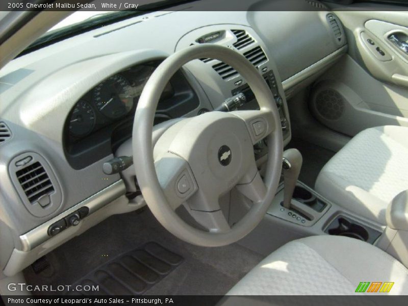White / Gray 2005 Chevrolet Malibu Sedan