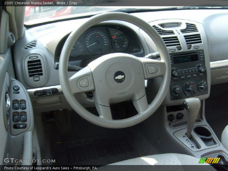 White / Gray 2005 Chevrolet Malibu Sedan
