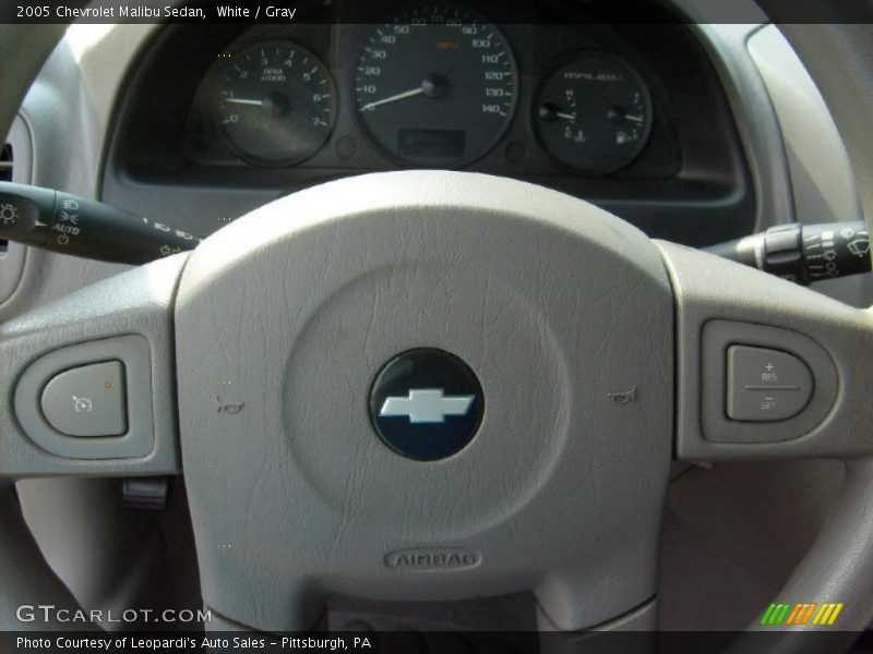 White / Gray 2005 Chevrolet Malibu Sedan