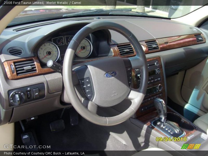 Merlot Metallic / Camel 2008 Ford Taurus Limited