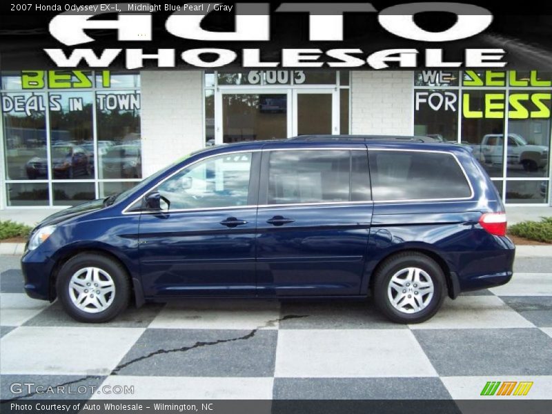 Midnight Blue Pearl / Gray 2007 Honda Odyssey EX-L