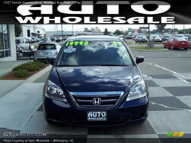 Midnight Blue Pearl / Gray 2007 Honda Odyssey EX-L