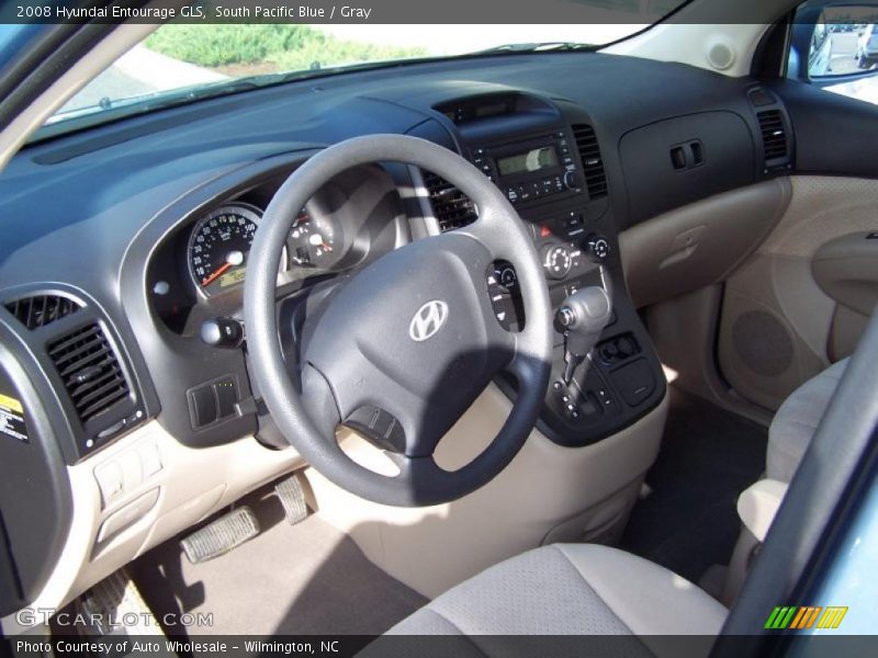 South Pacific Blue / Gray 2008 Hyundai Entourage GLS