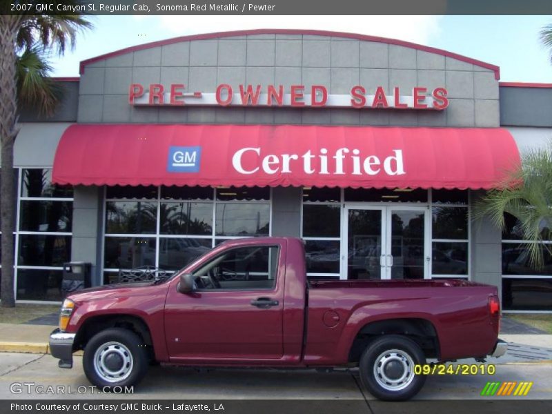 Sonoma Red Metallic / Pewter 2007 GMC Canyon SL Regular Cab