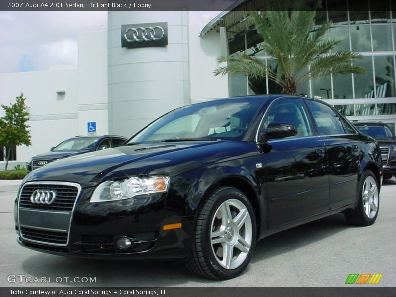 Brilliant Black / Ebony 2007 Audi A4 2.0T Sedan