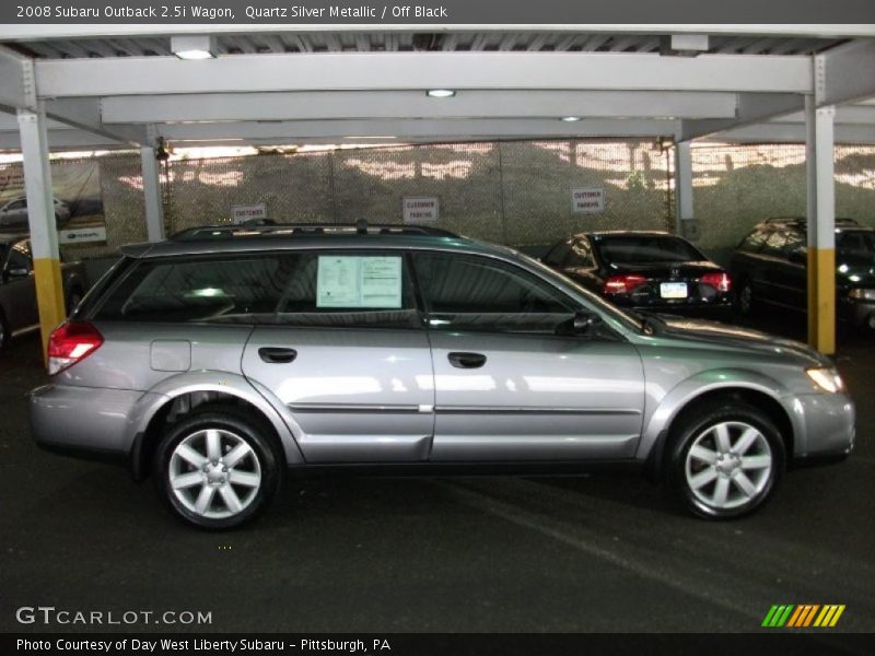 Quartz Silver Metallic / Off Black 2008 Subaru Outback 2.5i Wagon