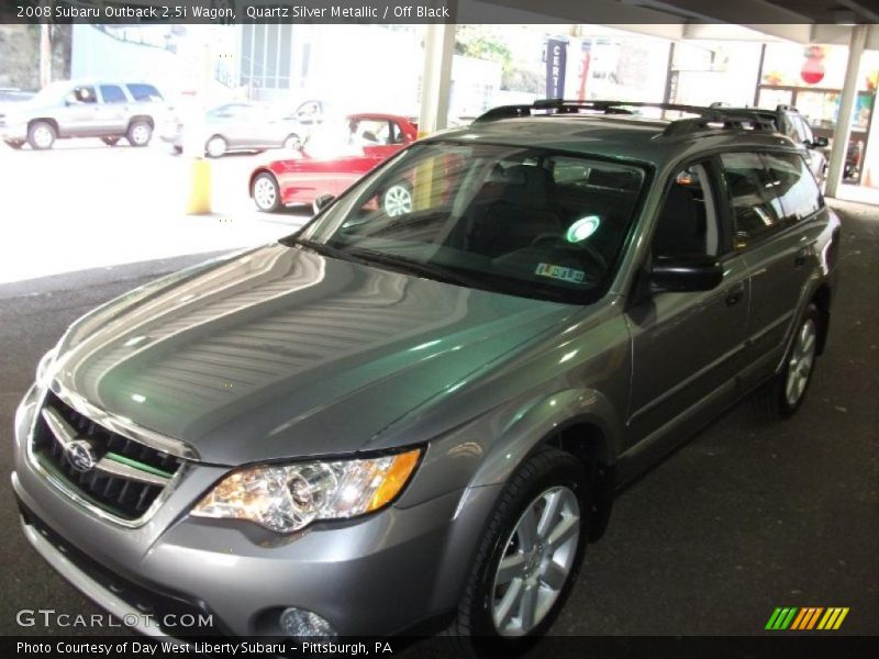 Quartz Silver Metallic / Off Black 2008 Subaru Outback 2.5i Wagon