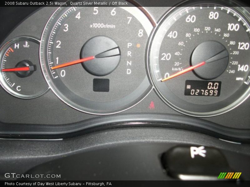Quartz Silver Metallic / Off Black 2008 Subaru Outback 2.5i Wagon