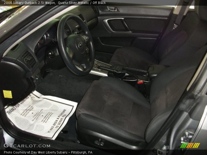 Quartz Silver Metallic / Off Black 2008 Subaru Outback 2.5i Wagon